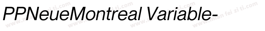PPNeueMontreal Variable字体转换